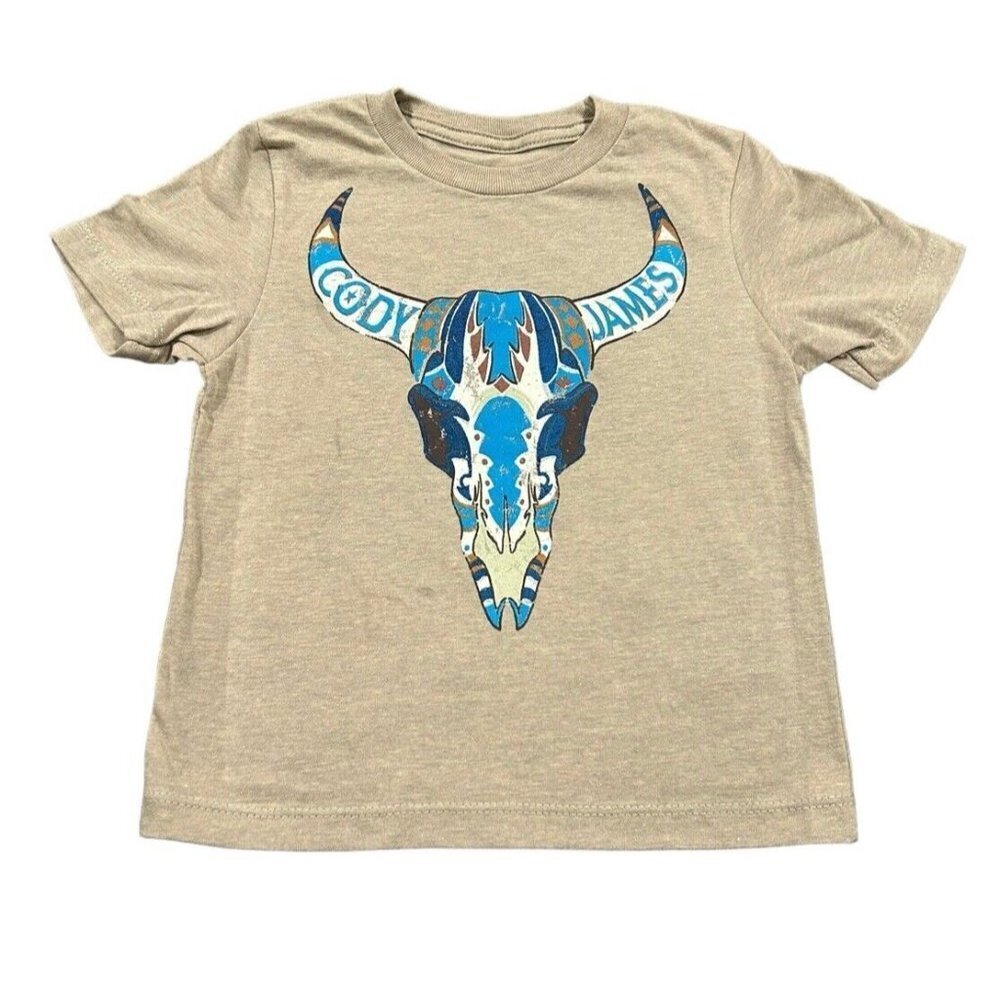 Cody James Shirt 3T Toddler Boys Beige Tan Graphic Red T-Shirt Tee